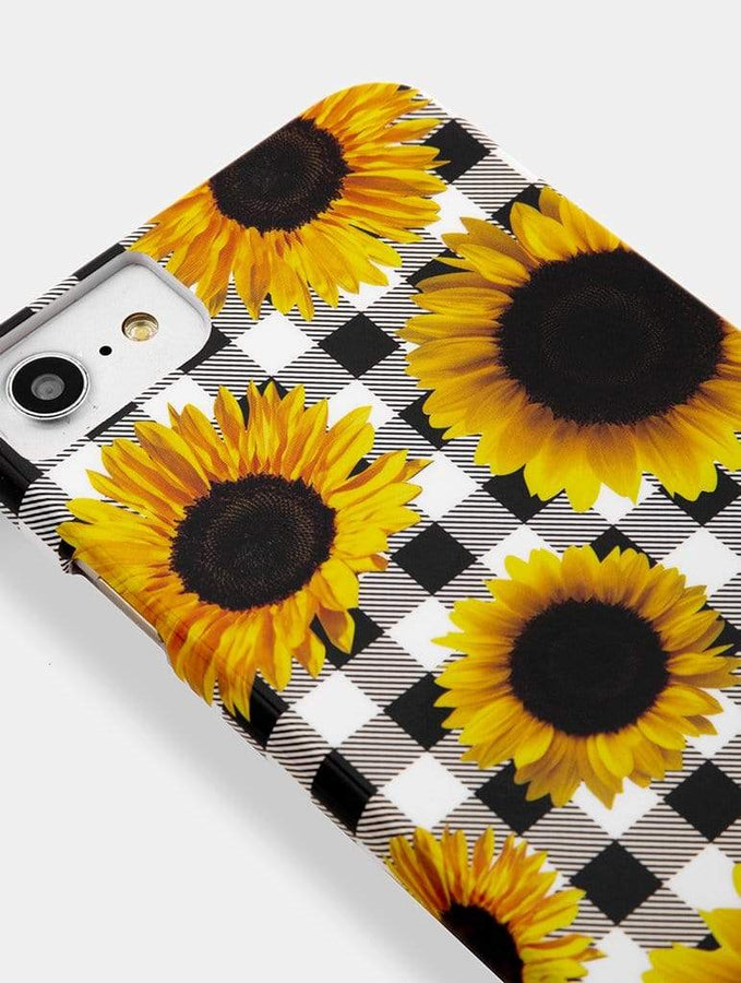 Skinnydip London | Sunflower Gingham Case - Product View 2