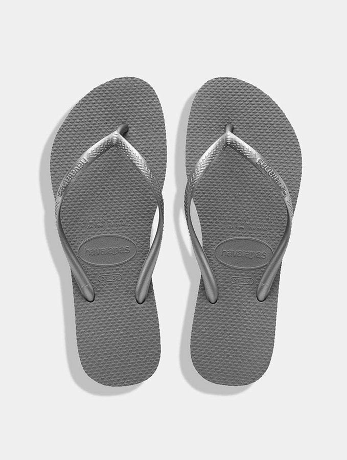 Skinnydip London | Havaianas Slim Steel Grey Flip Flops - Product Image 1