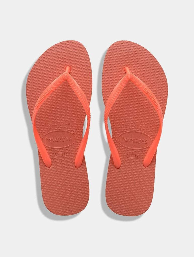 Skinnydip London | Slim Cyber Orange Flip Flops - Product Image 1