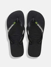 Skinnydip London | Unisex Brasil Logo Black Flip Flops - Product Image 1