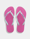 Skinnydip London | Havaianas Slim Logo Pink/Blue Flip Flops - Product Image 1