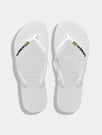 Skinnydip London | Havaianas Slim Brasil Logo White Flip Flops - Product Image 1