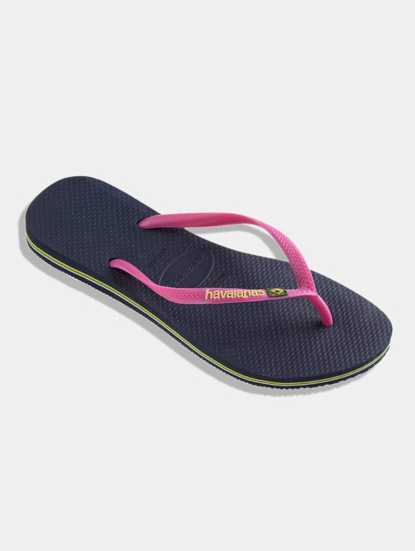 Skinnydip London | Havaianas Slim Brasil Logo Navy Flip Flops - Product Image 2