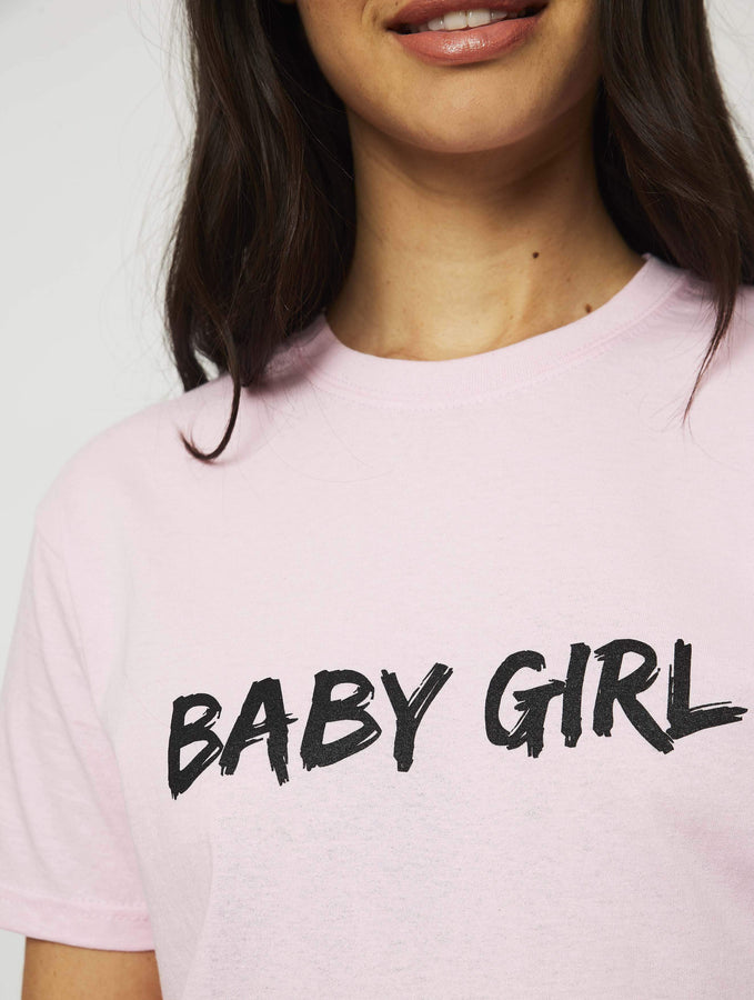 Skinnydip London | Pink Baby Girl T-Shirt - Model Shot 2