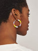 Skinnydip London | Beaded Striped Hoop Earrings - Model Image 1