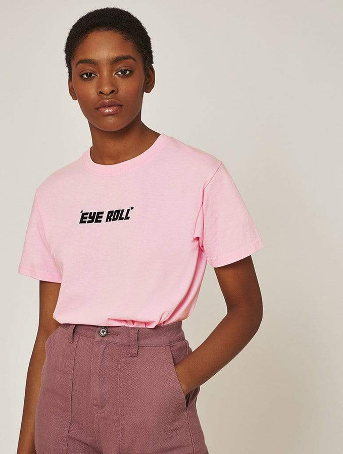 Skinnydip London | *Eye Roll* Pink T-Shirt - Model Image 2