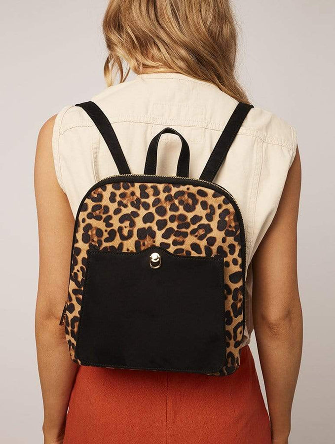 Skinnydip London | Leopard Teardrop Backpack - Model Image 1
