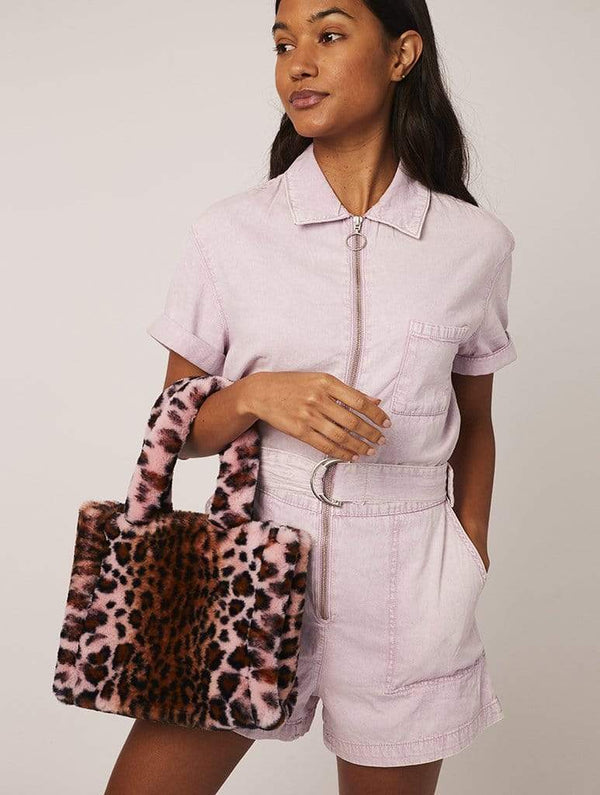 Skinnydip London | Liza Blushin' Leopard Tote Bag - Model Image 3