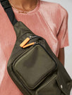 Skinnydip London | Harper Khaki Bum bag Model Shot 1