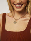 Skinnydip London | Heart Charm Necklace - Model Image