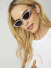 Holo Ditsy Sunglasses | Womens Accessories | Skinnydip London - Model Image 2