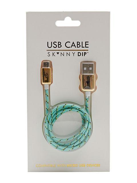 Mint Rope Micro USB Cable