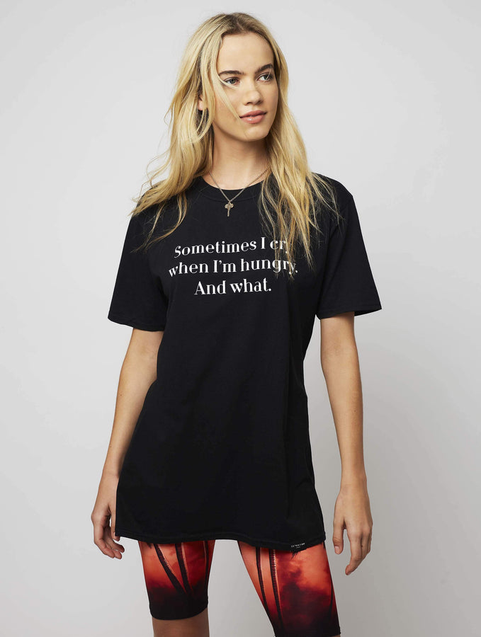Skinnydip London | I Cry When I'm Hungry T-Shirt - Model Image 2