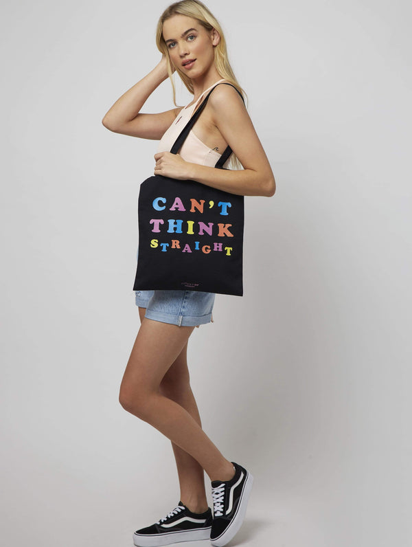 Skinnydip London | Can't Think Straight Printed Tote Bag - Model Image 2