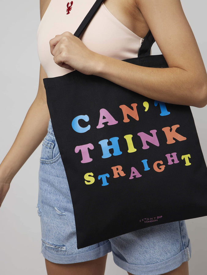Skinnydip London | Can't Think Straight Printed Tote Bag - Model Image 1