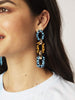 Leopard Resin Drop Earrings | Earrings | Skinnydip London - Model Image 2