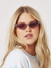 Skinnydip London | Lilac Cat Sunglasses - Model Image