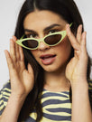 Lime Cat Eye Sunglasses | Sunglasses | Skinnydip London - Model Image 2