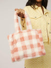Skinnydip London | Lisa Candy Check Tote Bag - Model Image 1