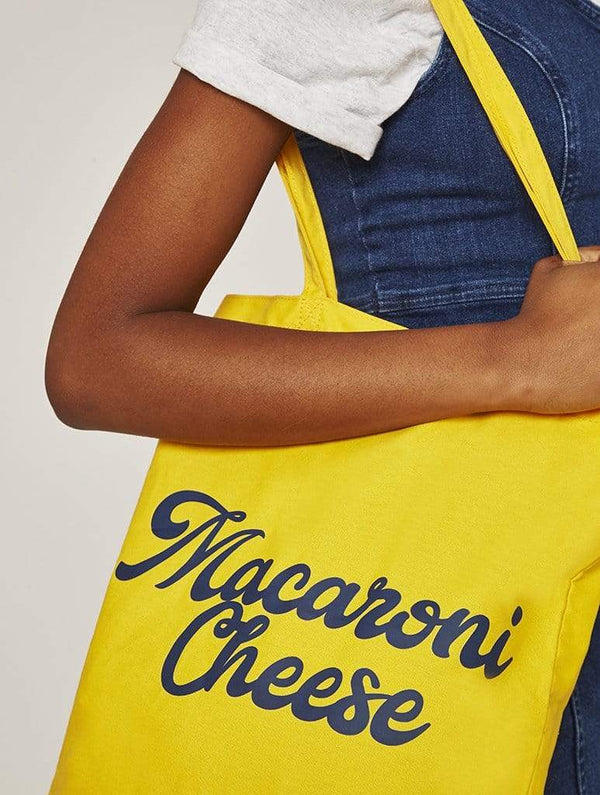 Skinnydip London | Macaroni Cheese Printed Tote Bag - Model Image 2