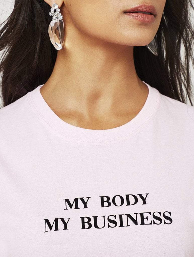 Skinnydip London | My Body My Business T-Shirt - Model Image 1