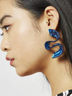 Skinnydip London | Blue Squiggle Earrings - Model