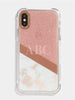 Skinnydip London | Rose Gold Glitter Marble Shock Case - Product View Personalisation