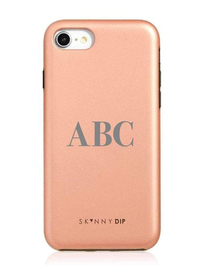 Skinnydip London | Personalised Rose Gold Protective Case - Front