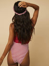 Sardinia Striped Headband | Headbands | Swim Society - Model Image 2