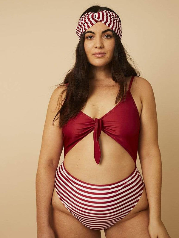 Sardinia Striped Swimsuit | Swimsuits | Swim Society - Model Image 3