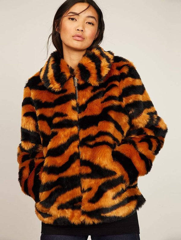 Skinnydip London | Tiger Coat - Model Image 2