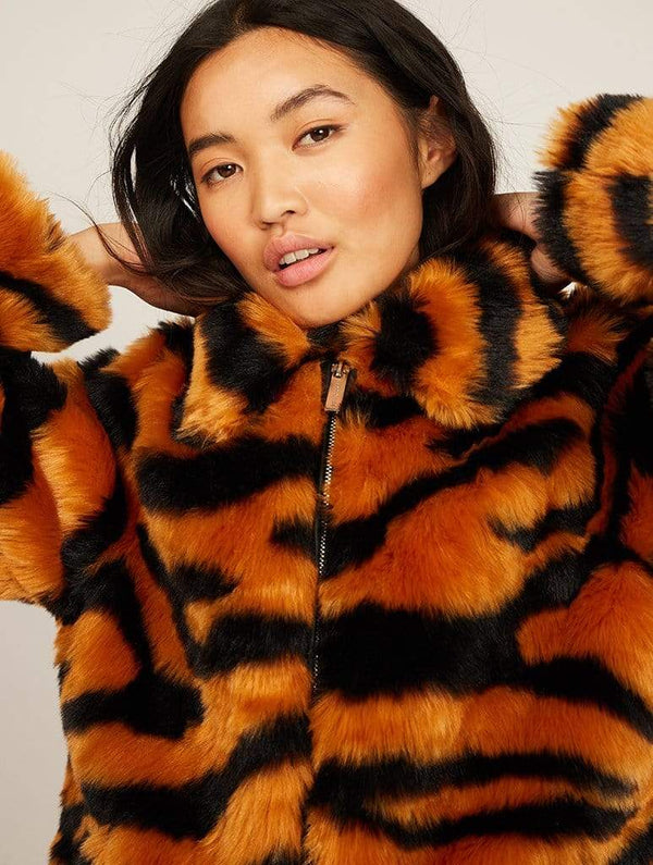 Skinnydip London | Tiger Coat - Model Image 3