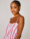 Skinnydip London | Candy Stripe Recycled Playsuit - Model Image 3