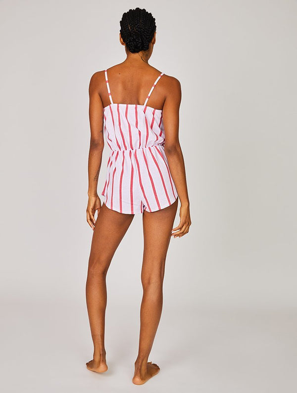 Skinnydip London | Candy Stripe Recycled Playsuit - Model Image 5