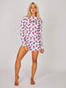 Skinnydip London | Pink Rose Pyjama Shorts - Model Image 2