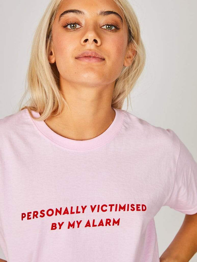 Skinnydip London | Personally Victimised By My Alarm T-Shirt - Model Image 2
