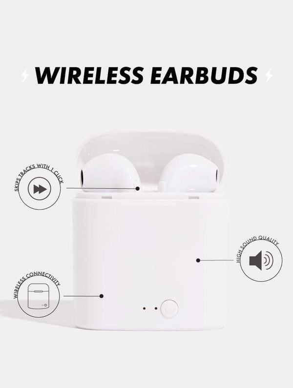 White Wireless Earbuds