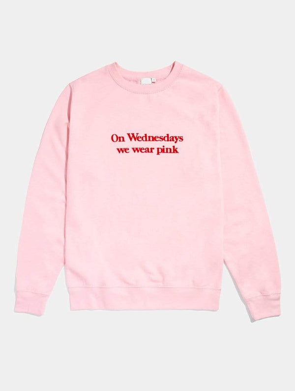 Skinnydip London | Mean Girls x Skinnydip On Wednesdays We Wear Pink Sweatshirt - Product View 1