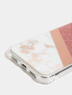 Skinnydip London | Rose Gold Glitter Marble Shock Case - Product View 4