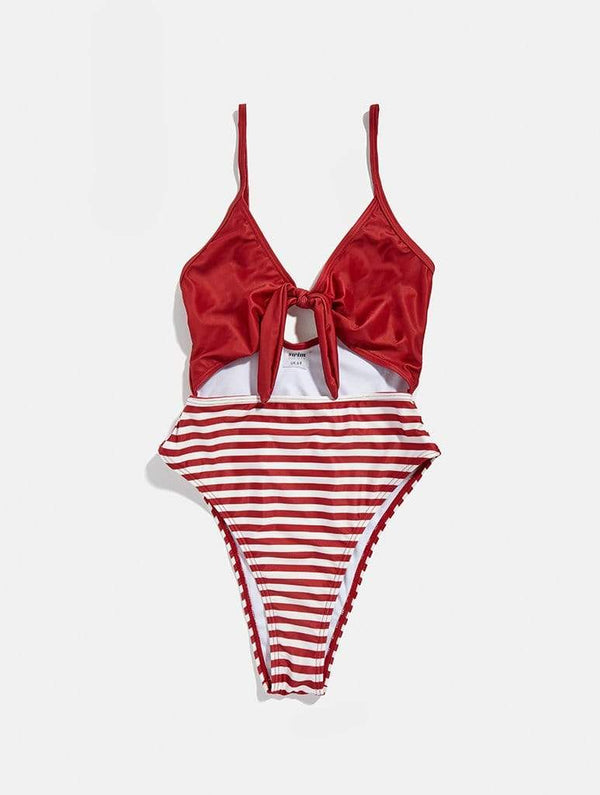 Sardinia Striped Swimsuit | Swimsuits | Swim Society - Product View 1
