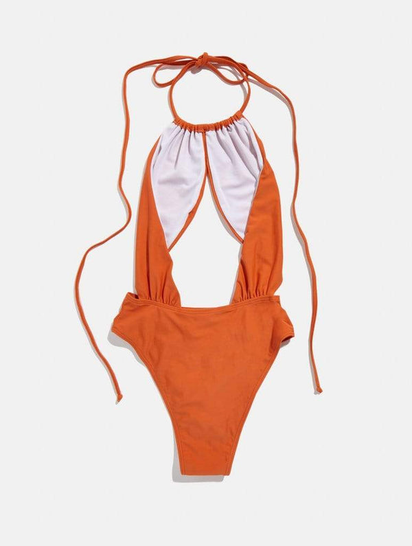 St Lucia Orange Swimsuit | Swimsuits | Skinnydip London - Product View 2