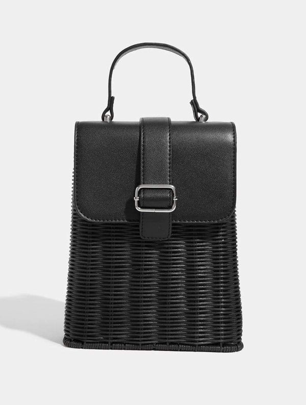 Skinnydip London | Miri Rattan Backpack - Product View 1
