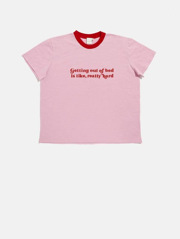 Skinnydip London | Getting Out Of Bed Is Really Hard T-shirt - Product View 1