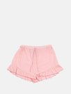 Skinnydip London | Pink Rib Frill Shorts - Product View 1