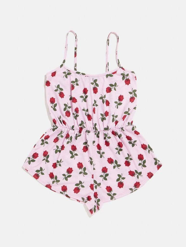 Skinnydip London | Pink Rose Playsuit - Product View 1