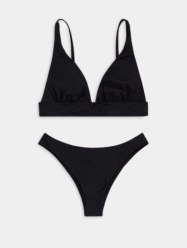 Skinnydip Swim Society | Sydney Black Bikini Top - Product View 2