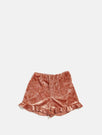 Skinnydip London | Pink Velour Shorts - Product View 1