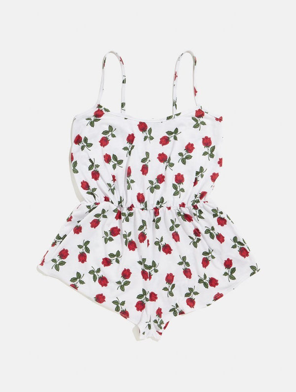 Skinnydip London | White Rose Playsuit - Product View 1