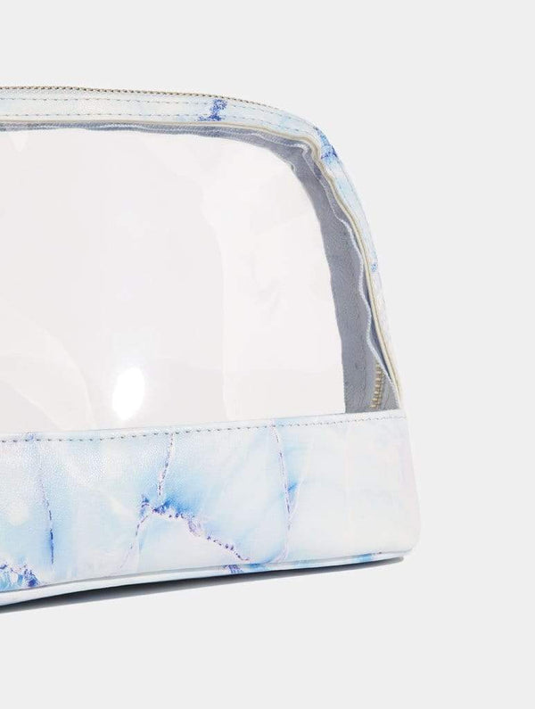 Skinnydip London | Skinnydip x Soph Blue Marble Makeup Bag - Product View 3
