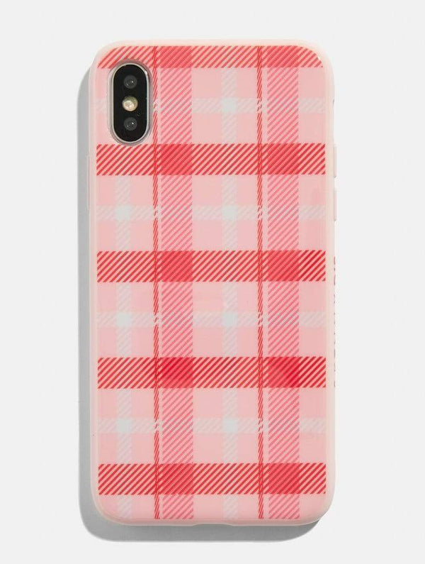 Skinnydip London | Pink Check Case - Product View 1